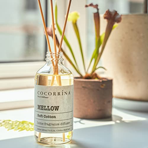 Cocorrína Reed Diffuser Set, 7.8 Oz Soft Cotton Reed Diffuser Oil Refill For Home, Frangrance Diffuser With Sticks For Living Room, Bathroom Shelf Decor, Valentine's Day Gifts #TOP3