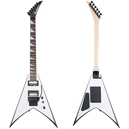 Jackson Js Series King V Js32, Amaranth Fingerboard, White With Black Bevels Electric Guitar #TOP1