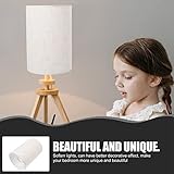 OSALADI Drum Lamp Shade, Natural Linen Medium Lamp Shade Cylinder Lampshade Replacement Pendant Light Covers for Chandeliers Floor Light Table Lamp Beige - Image 9