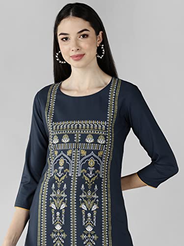Image of Vaamsi Women's Crepe Regular Kurta