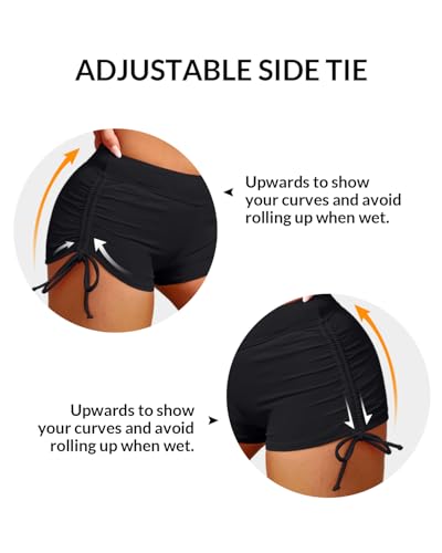 Holipick Women Swim Shorts Tummy Control Swim Bottoms Boyleg Swimsuits Shorts Bathing Suit Bikini Bottoms3