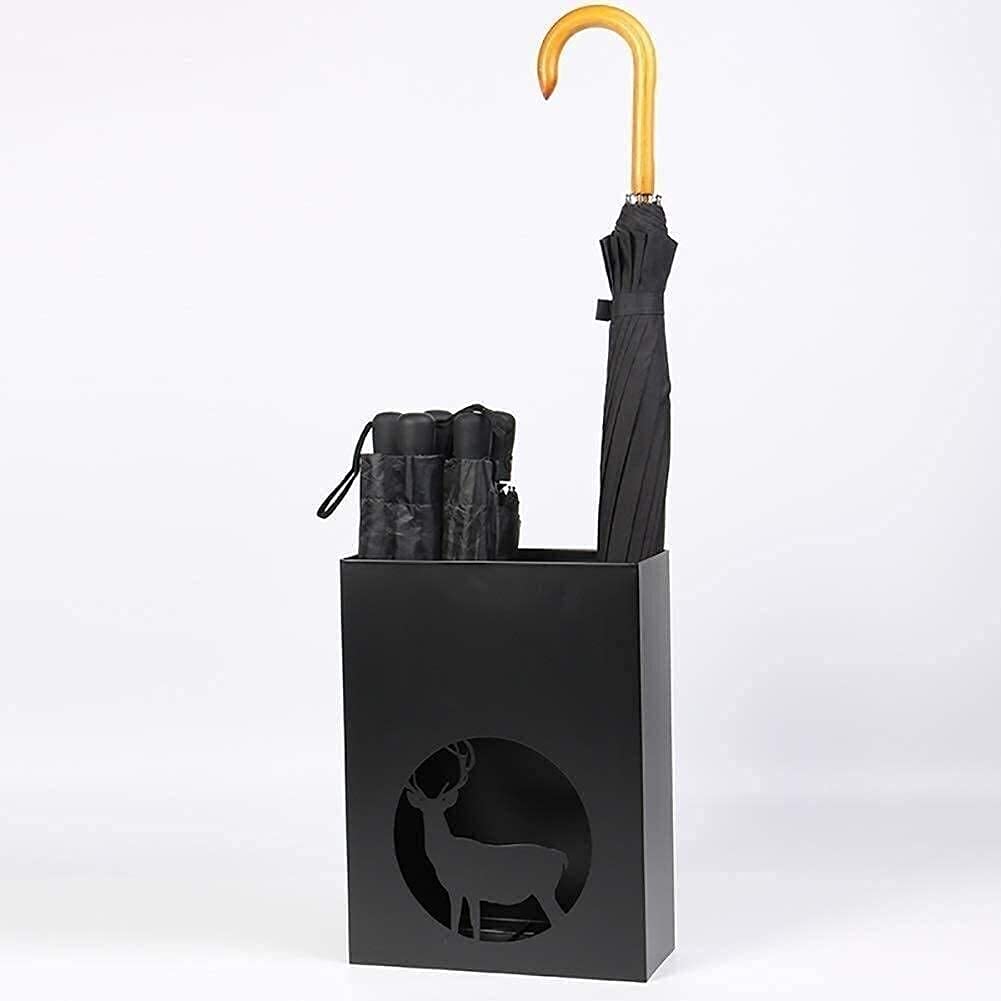 Porte-parapluies métal avec égouttoir pour parapluie long