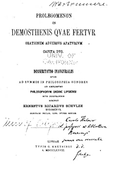 Prolegomenon in Demosthenis Quae Fertur Orationem Adversus Apaturium, Capita Duo