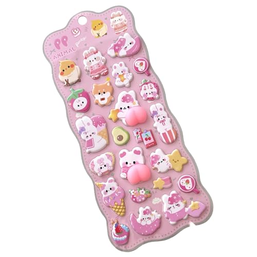 シールちょう 3D 立体 おしりぷにぷにシール 可愛い 動物 プチドロップステッカー 立体 浮き彫り 3D デカール スクラップブッキング 用品 マシュマロ猫のスクラップブックデカール ノートブック ジャーナル プランナー ペンケース 水筒 タブレット ラップトップ コンピューター スケートボード用