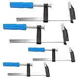 HEIHAK 4 PCS 6 Inch 12 Inch Medium Duty Steel Bar Clamps for Woodworking, Adjustable Quick Release P