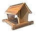 16 Inch Very Large Cedar Wood Post Mount Bird Feeder for Outdoors with Screen Bottom