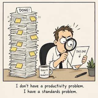 WE SO OFTEN MISTAKE QUANTITY FOR QUALITY...