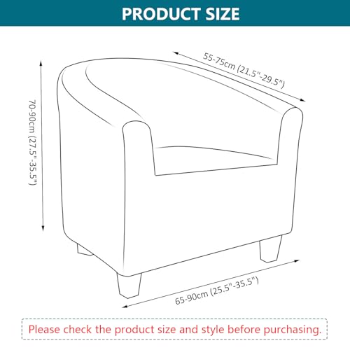 Funda de sillón barril ajustable OBASDFD elástica y lavable color blanco 4