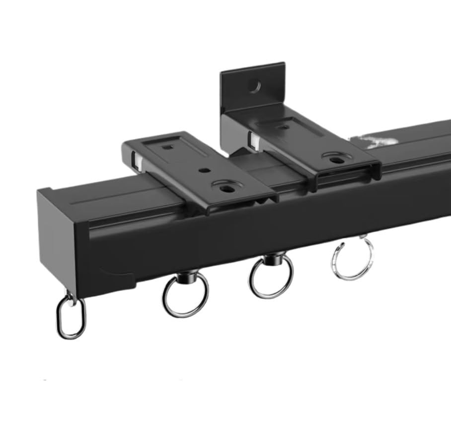 Riel flexible de cortina silencioso para ventanas convexas de hasta 5m