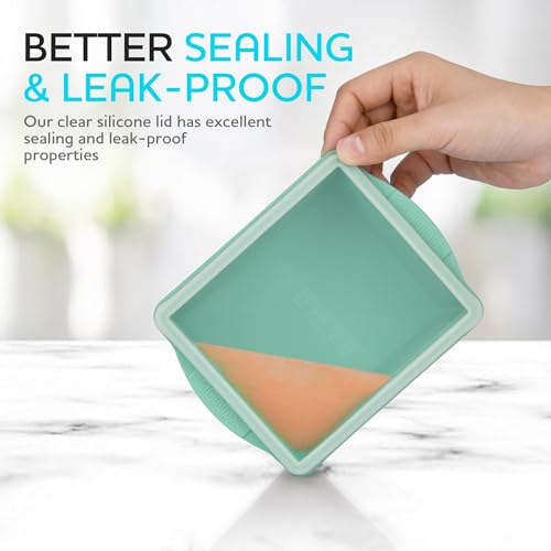 Image of Xomoo 2 Cup Silicone Freezer Trays with Lids, Silicone Soup Freezer Molds - Leakproof, BPA-Free, Stackable, Microwave & Dishwasher Safe, Perfect for Soups, Sauces, Meal Prep, and Baked Goods - 4 Pack