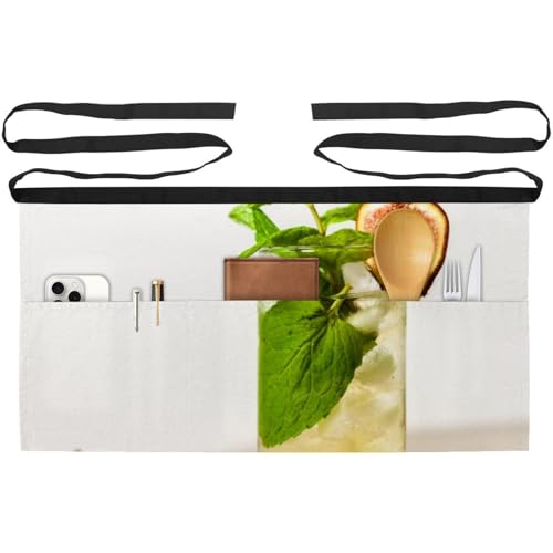 Lot de 3 tabliers courts de chef avec poches pour le service en bistrot et bar