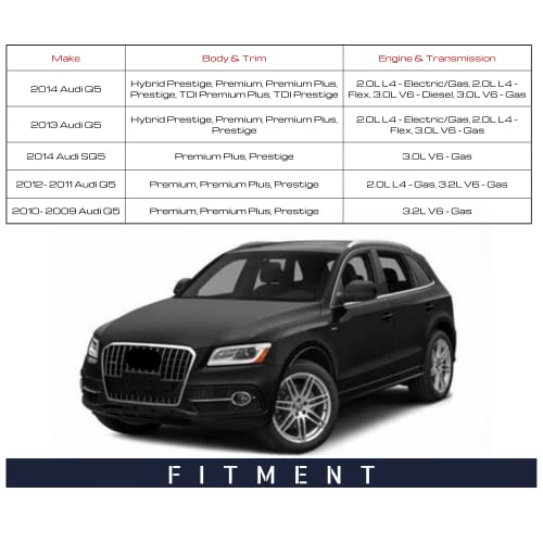 Spieg Au1320120 Driver Side Mirror Replacement For Audi Q5 Sq5 2009-2014 Blind Spot Monitoring Heated Blinker Puddle Lamp Power Folding Black 11Pin (Lh) #TOP7