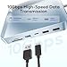 USB C HUB for iMac 24 inch 2021/2023/2024, PULWTOP USB Hub Adapter iMac Accessories for iMac M1/M3/M4 with USB C 10Gbps 3*USB A SD/TF, Docking Station Support Expand M.2 SSD (Not Included),Blue
