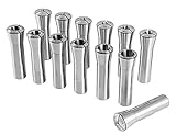Accusize Industrial Tools 13 Pcs, 1/8-7/8'' by 16ths Precision Grade R8 Collets Hardened and Ground, 0200-0829