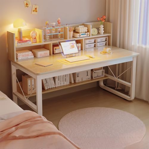 TIMDU wK ׋  ̌^̃fXNƖ{I It wZpƑ 100/120/140cm ȃXy[X gȒP [[ ցAQAݏZɍœK (؂̐F,140*50*72cm)