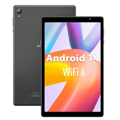 NEWISION Tablet Android 10 inch, 32GB Storage, Quad-Core, HD IPS Screen, Dual Camera, WiFi, Bluetooth, Tablets with 6000mAh Battery, Type-C (Grey)