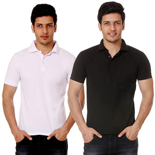 Image of Amazon Brand - Nora Nico Men's Cotton Pique Half Sleeves Solid Polo T Shirts-Pack of 2