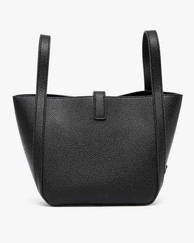 Image of NEWBELLA Women's Bucket Bag - Square Top Handle Satchel with Crossbody Strap, Shoulder Bag for Work & Daily Commute