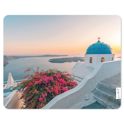 younikat Tapis de souris avec motif de Grèce - 24 x 19 cm - Taille standard - Antidérapant - Plage - dv1528