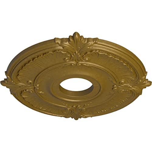 Image of Ekena Millwork CM18ATGLSDecorative Ceiling Medallions Modeled After Original Historical Patterns & Designs, Gold