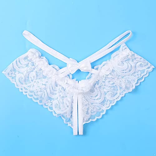 Sxiwei Men's Adult Lace See-Through Hollow Out Sissy Panties Lingerie Strappy Bikini Briefs Underwear3