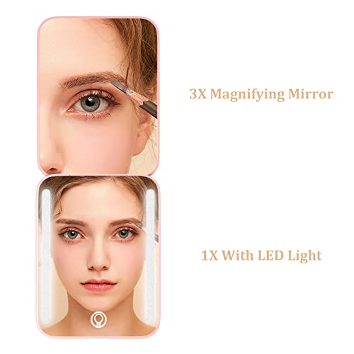 WOBSION Travel Makeup Mirror with Light - Image 3
