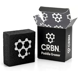 CRBN Pickleball - Paddle Eraser (Multiple Colors, 1-Pack or 2-Pack) | Fast & Easy Rubber Bar to Remove Ball Residue, Dirt, & Minor Scrapes/Scratches - Patent Pending