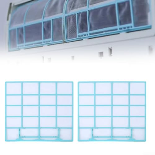 2 filtros de aire acondicionado, filtros de aire acondicionado montados en la pared a prueba de polvo, pantalla de polvo colgante de unidad interior, evita la acumulación de polvo (32 x 27.5)
