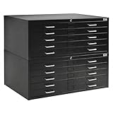 AdirOffice Flat File Cabinet - Heavy Duty 10-Drawer Blueprint Sheets Storage, 29' x 40' Great for Documents...