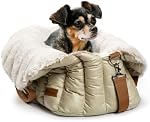 ClevaHome Siège de voiture pour petit chien & Transporteur de voyages & Lit pour animaux de compagnie, intérieur souple pour les chiens jusqu'à 10lbs, Élégant Pet Travel Tote pour usage intérieur et extérieur
