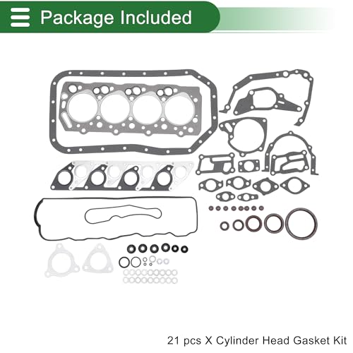 Image of Motoforti Cylinder Head Gasket Kit Engine Valve Gasket Set for Hyundai Engine.D4BH(H100)2.5TD Rubber,Metal No.2091042D00 Gray