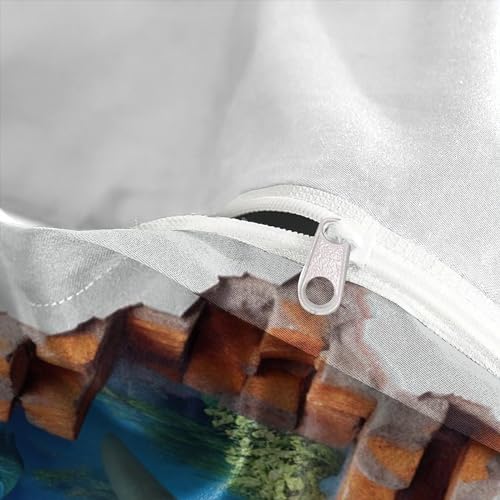 Parure de lit requins en microfibre premium housse de couette douce 3D - 8