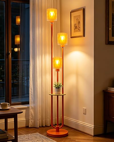 Image of Lightdot Globe Floor Lamp with LED Bulbs Included, Dimmable Floor Lamps,Unique Modern Standing Tall Lamp for Bedroom Living Room /Sofa Beside /Corner Decor-Gold