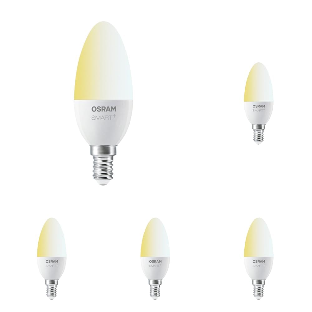 Osram Smart+ LED, ZigBee Lampe mit E14 Sockel, warmweiß bis tageslicht (2700K - 6500K), dimmbar, Direkt kompatibel mit Echo Plus und Echo Show (2. Gen.), Kompatibel mit Philips Hue Bridge