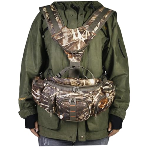 Sac banane de chasse multi-poches et léger motif camouflage