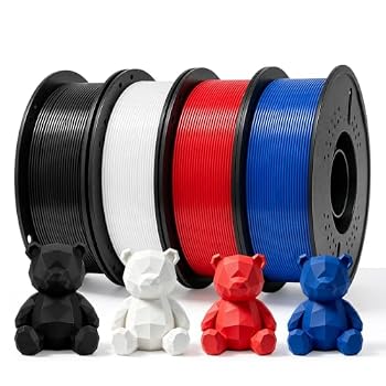 UGUESS 4 KG PETG 3D Printer Filament, 1.75mm Color Filament Bundle, 4 Packs