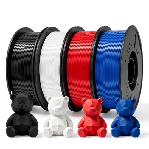 UGUESS PETG 4 Pack (Black, White, Blue, Red), 4x1kg