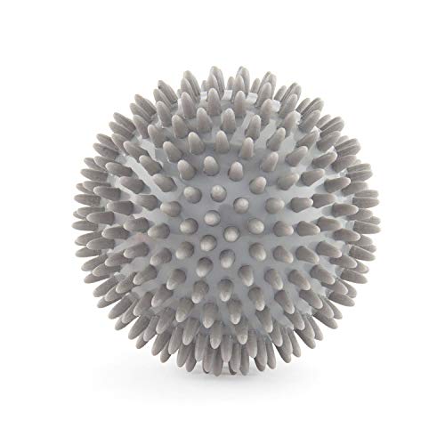 Bodhi Grande balle à picots de 10 cm de diamètre (anthracite) - Balle de massage pour auto-massage, rééducation et fitness, zones réflexes - Également...