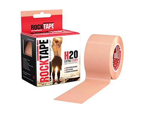 Rocktape Kinesiology Tape, H2O Roll, Beige, Uncut 16.4 Feet