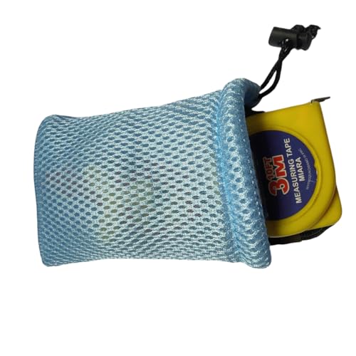 Nylon Mesh Drawstring Bag, Small Storage Pouch String Bags 5 x 3.5 Inch for Mini Stuff MP3 Charger Earphone Key,Blue 8pcs3