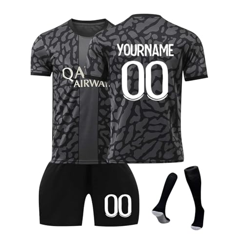 Maillot de Foot 25/26 Personnalisé avec Nom Nombre, Ensemble de Foot Entraînement T-Shirt Short et Chaussettes Set pour Enfant Et Adulte