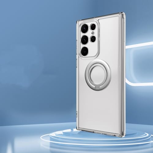 Étui transparent Samsung S21 avec béquille anneau et support de charge sans fil