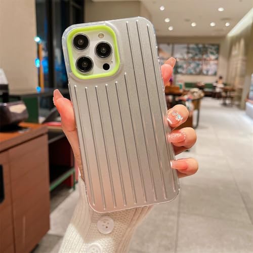 Étui de téléphone élégant argenté style luxe compatible iPhone 16 Pro Max