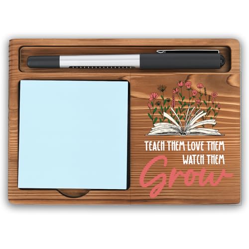 Teacher Gifts for Women Men Teacher Appreciation Gifts Birthday Gifts Teachers Day Gifts Teacher of The Year Gifts Thank You Teacher Office Desk Decor Self-Stick Note Pad Holders