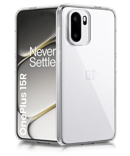 Image of WOW IMAGINE Transparent Back Cover Case for 1+ OnePlus 15R 5G 2025 | Raised Bumps for Full Device & Camera Protection Shockproof TPU Silicone Back Case Mobile Cover - Transparent