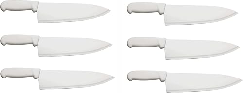 Miniatura 1 de Cubertería Cozzini de 10.0in, color blanco clásico, cuchillería de cocina comercial afilada (paquete de 6)