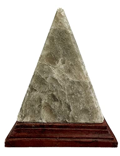 SudoreWell® Lampada in cristallo di sale grigio PYRAMIDE GREY della Salt Range Pakistan by Salzarena
