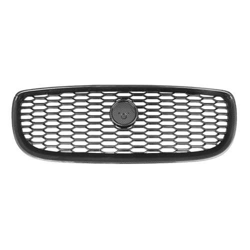 Calandre moulage capot Jaguar XE aspect fibre de carbone et calandre avant noir mat
