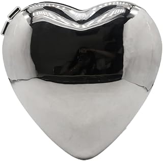 レディース ハート型 イブニング クラッチバッグ ユニーク メタリック ハート ハンドバッグ パース パーティー ウェディング クロスボディ バッグ