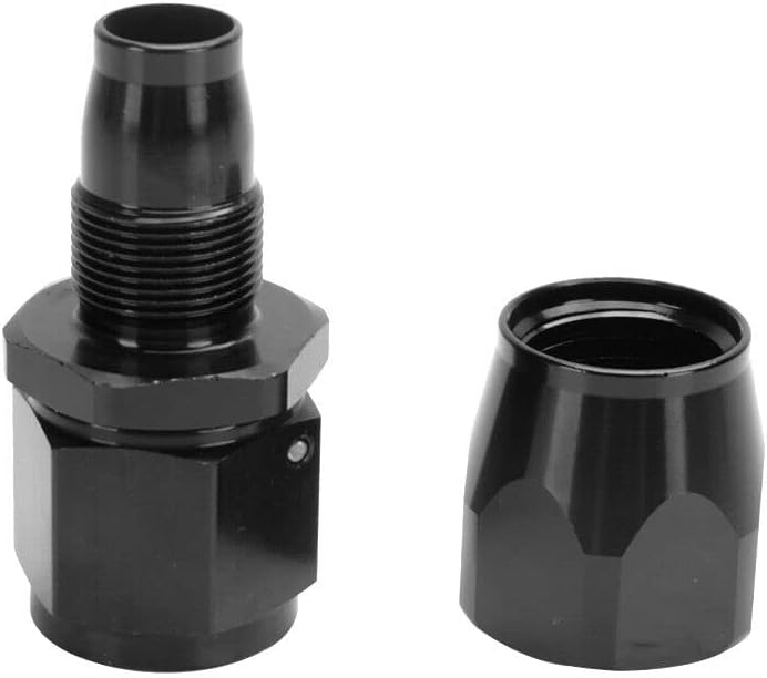 LokoCar 6AN Hose End Fitting 0 Degree Straight Swivel For CPE Braided Hose Black 2Pcs - Image 7